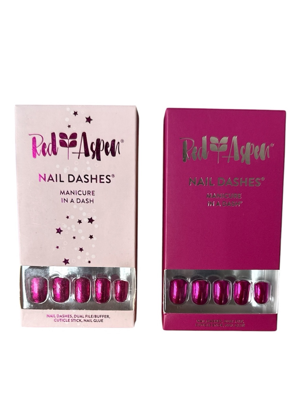 Red Aspen Short Square Press On Nails-Fuchsia Rockin' Raspberry Romi, Suzi Q